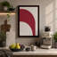 Burgundy Arc Minimalist - Wrapped Canvas-1211643328-1211643343