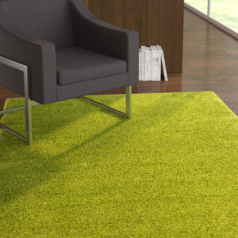 Alerte Solid Colour Shag Area Rug, Rectangle 150 x 215cm