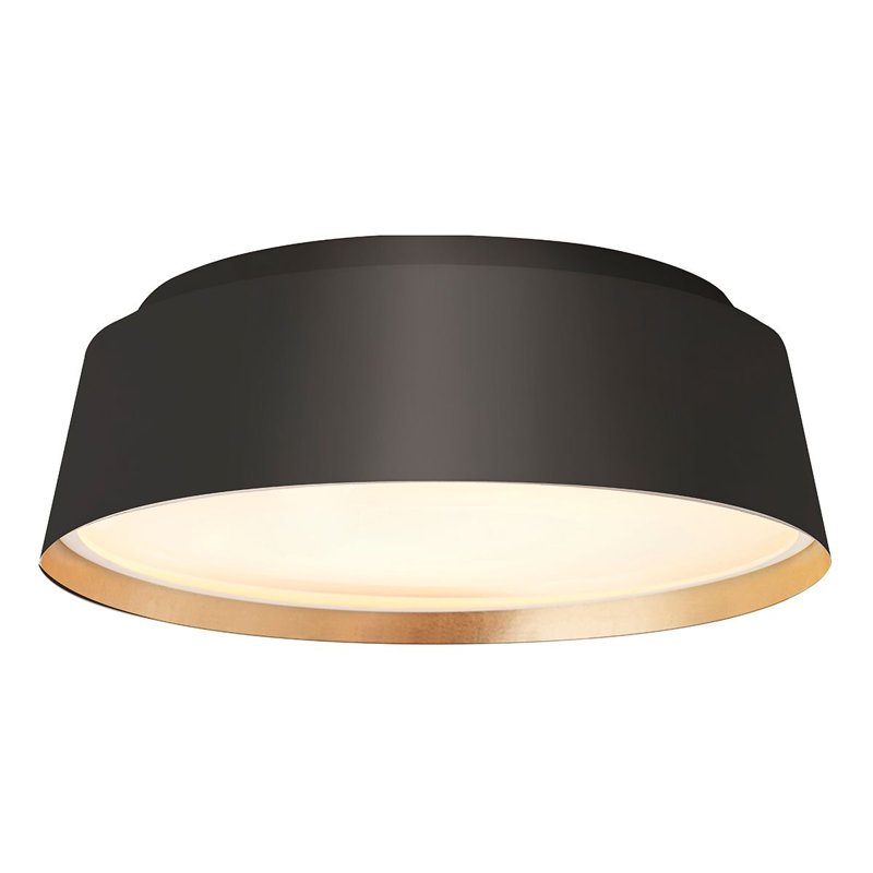Moosup Glass Flush Mount, Midnight Black