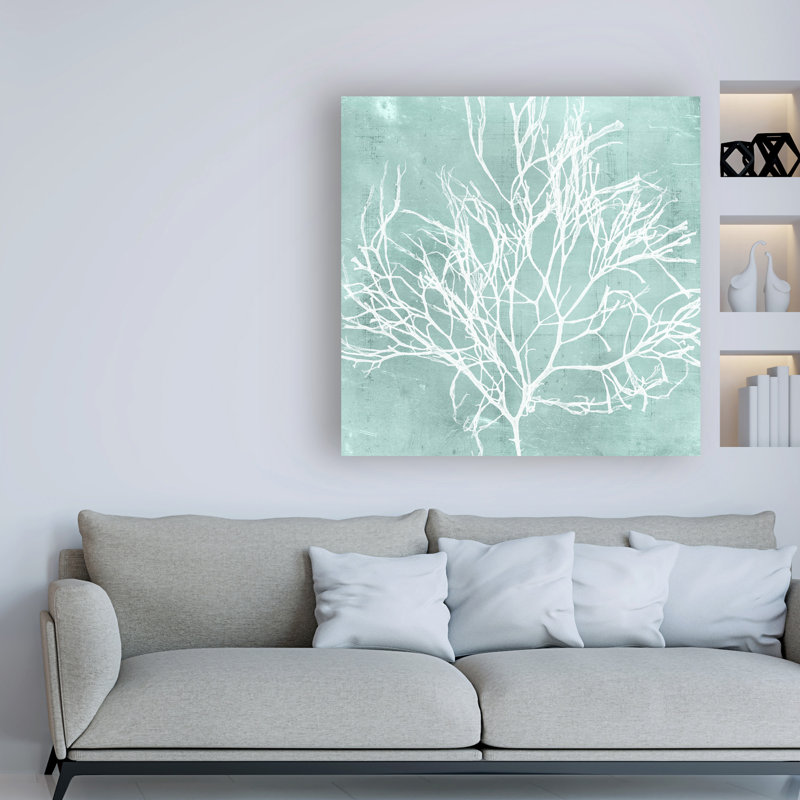 Reproduction d’art sur toile tendue « algue sur Aqua II » par vision studio