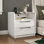 Table de chevet moderne ultrabrillante avec station de charge