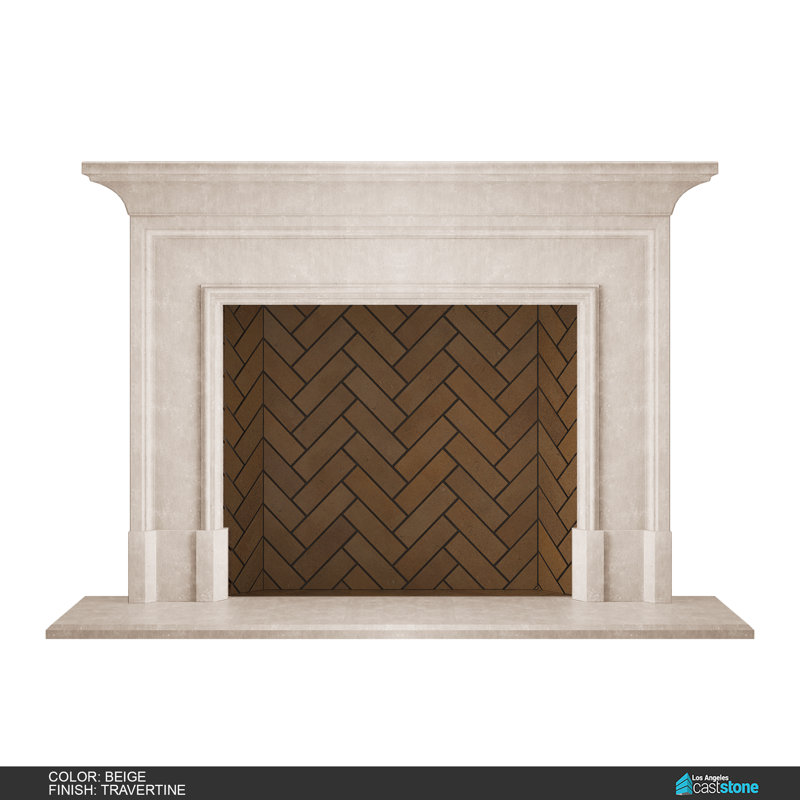 Cilikia Fireplace Surround, Travertine Beige
