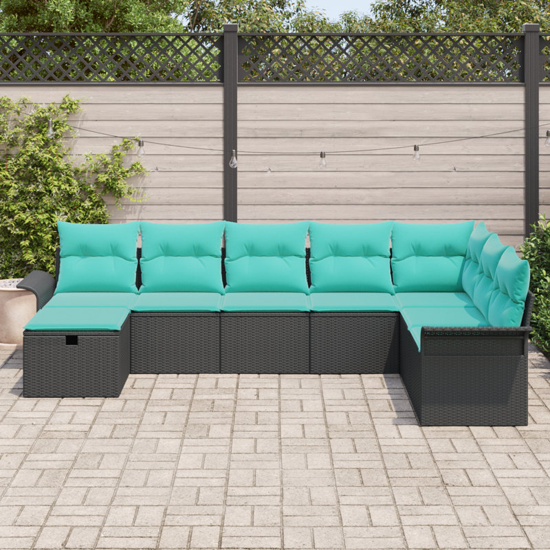 Ensemble de canapé de jardin avec coussin vidaXL 8 pièces vidaXL