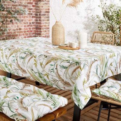 Cimino Ornamental Grasses Shower Proof Outdoor Cotton Dining Table Cloth