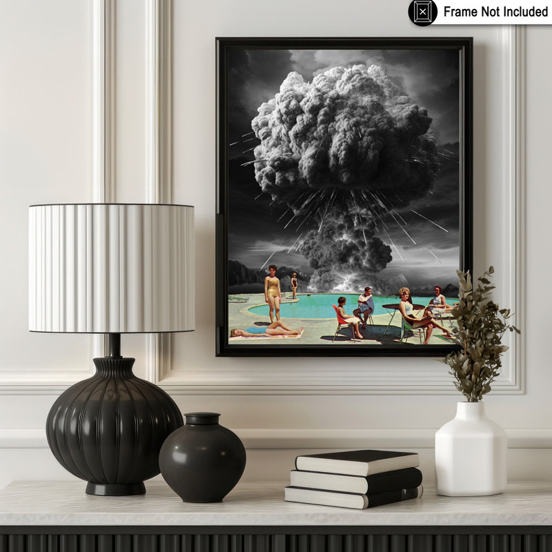 Atomic Bomb Pool Party, Unframed, Poster, 08"H x 10"W