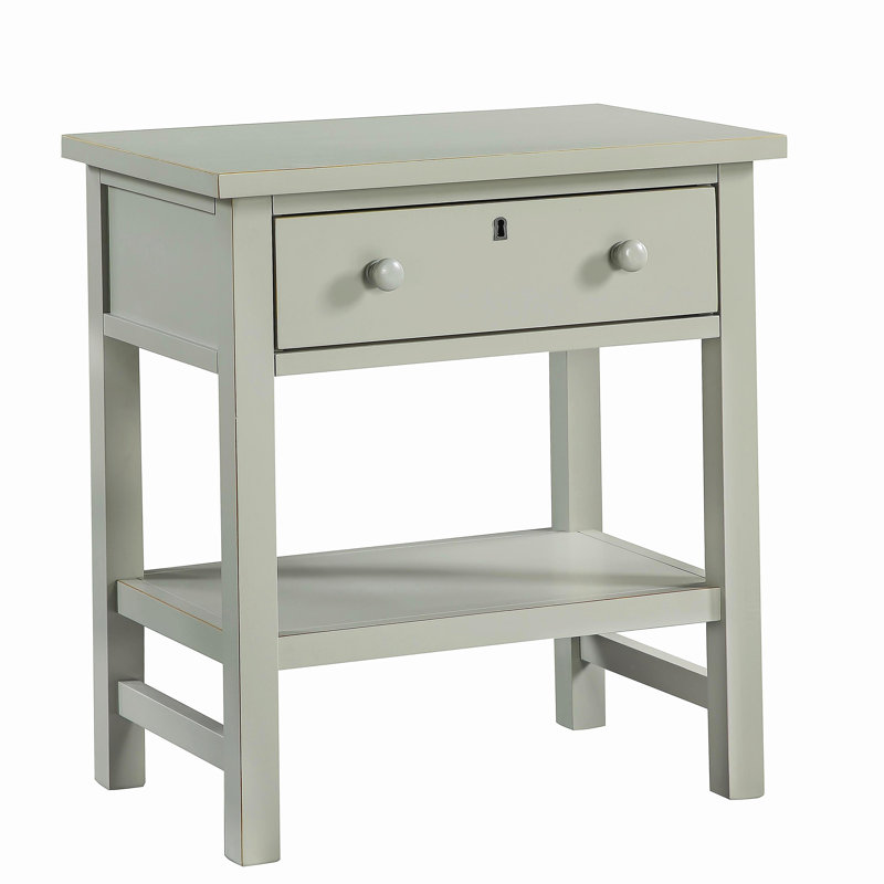 Finley 1-drawer Storage Nightstand - Antique Gray