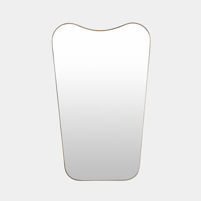 Cadre organique en laiton brossé miroir