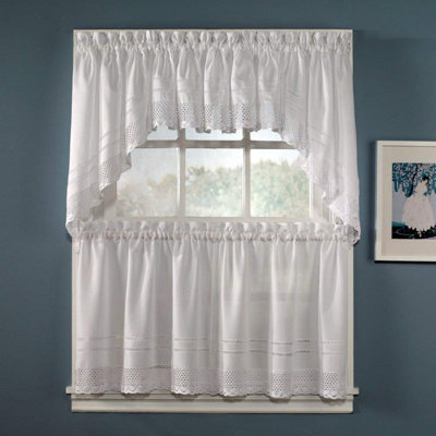 Kewaunee Cotton Blend Swag Kitchen Curtain