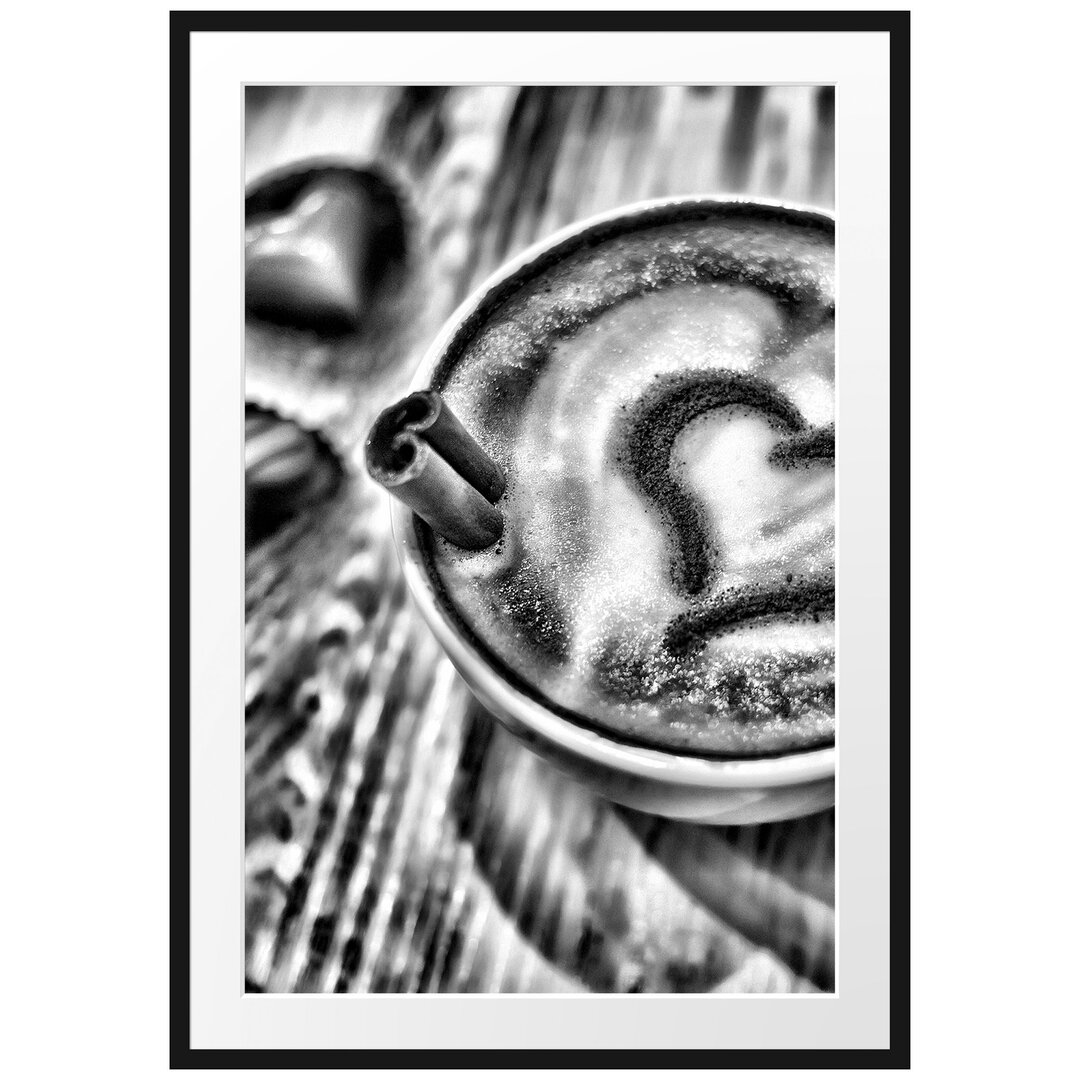 Gerahmtes Poster Kaffee Cappuccino