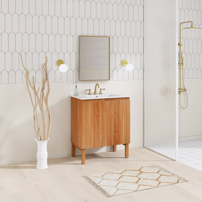 Meuble-lavabo simple 30 po avec comptoir en céramique
