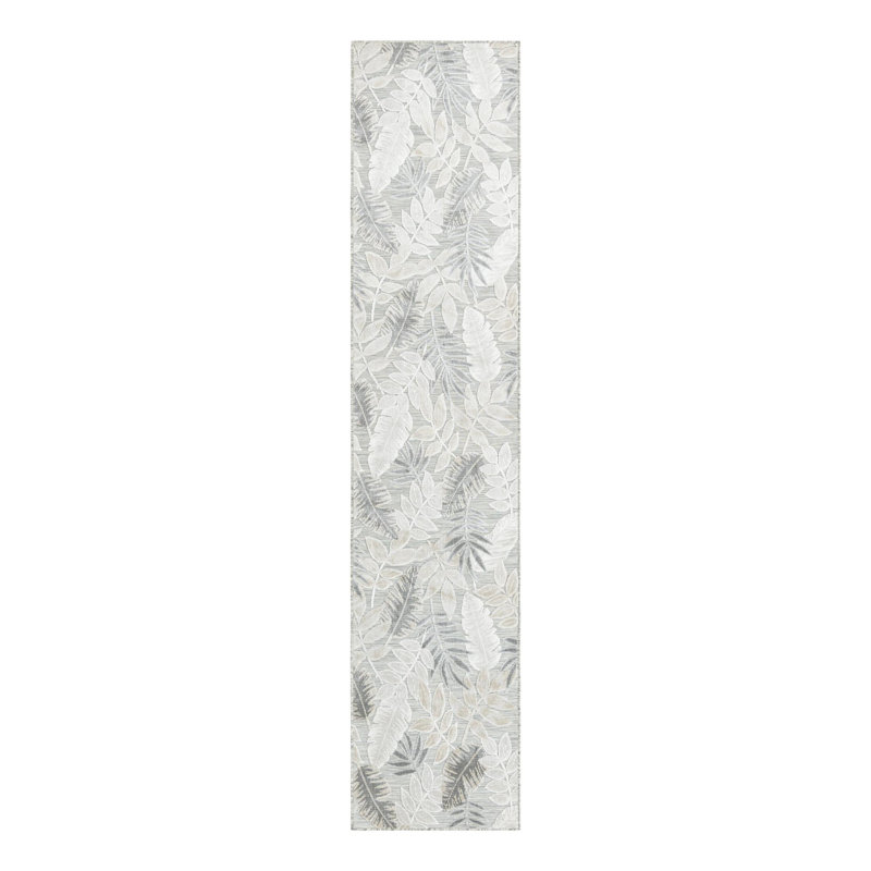 Firman Leaves Wygant Indoor/Outdoor Area Rug, Runner 2'7" x 12'