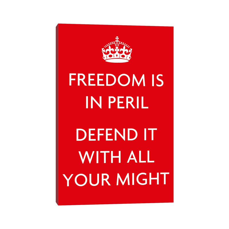 Freedom Is In Peril by Unknown Artist - Wrapped Canvas Print, 66.04 cm H x 45.72 cm W x 3.175 cm D