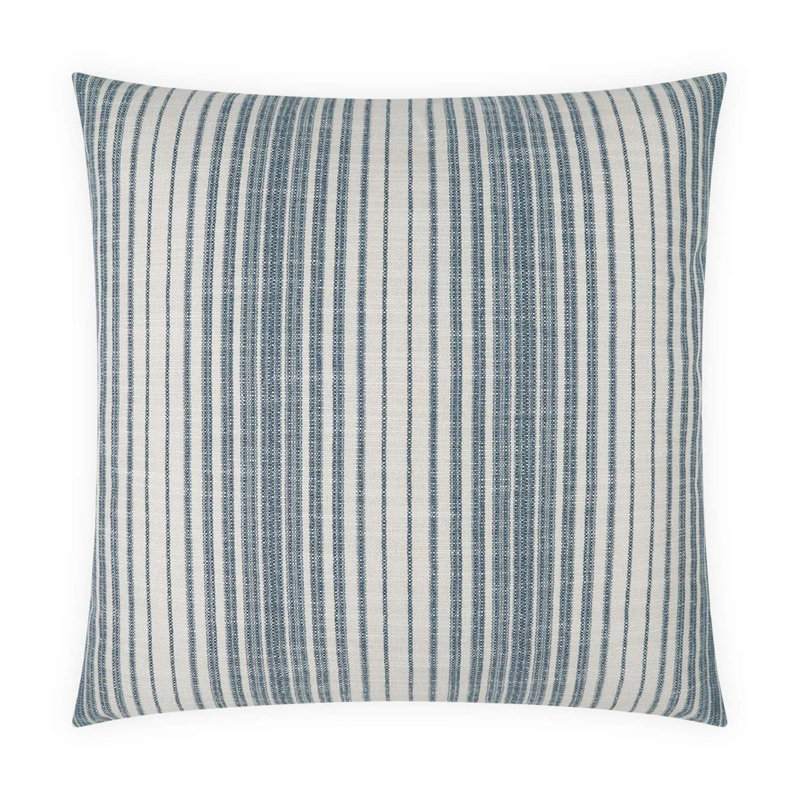 Summerville Striped Pillow Cover & Insert, Square 22", Blue