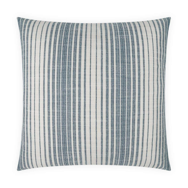 Summerville Striped Reversible Throw Pillow, Blue, Square 22"