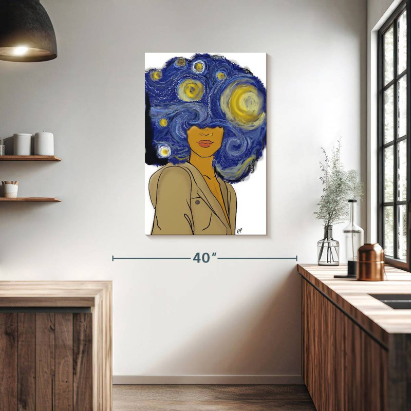 Shrineworth Afro Starry Night, H 39 po x l 26 po