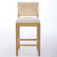 Ensemble de 2 tabourets de bar en rotin de 68,5 cm (27 pouces) de hauteur comptoir avec sièges rembourrés