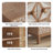 Geometric Design Sideboard With Adjustable Shelves