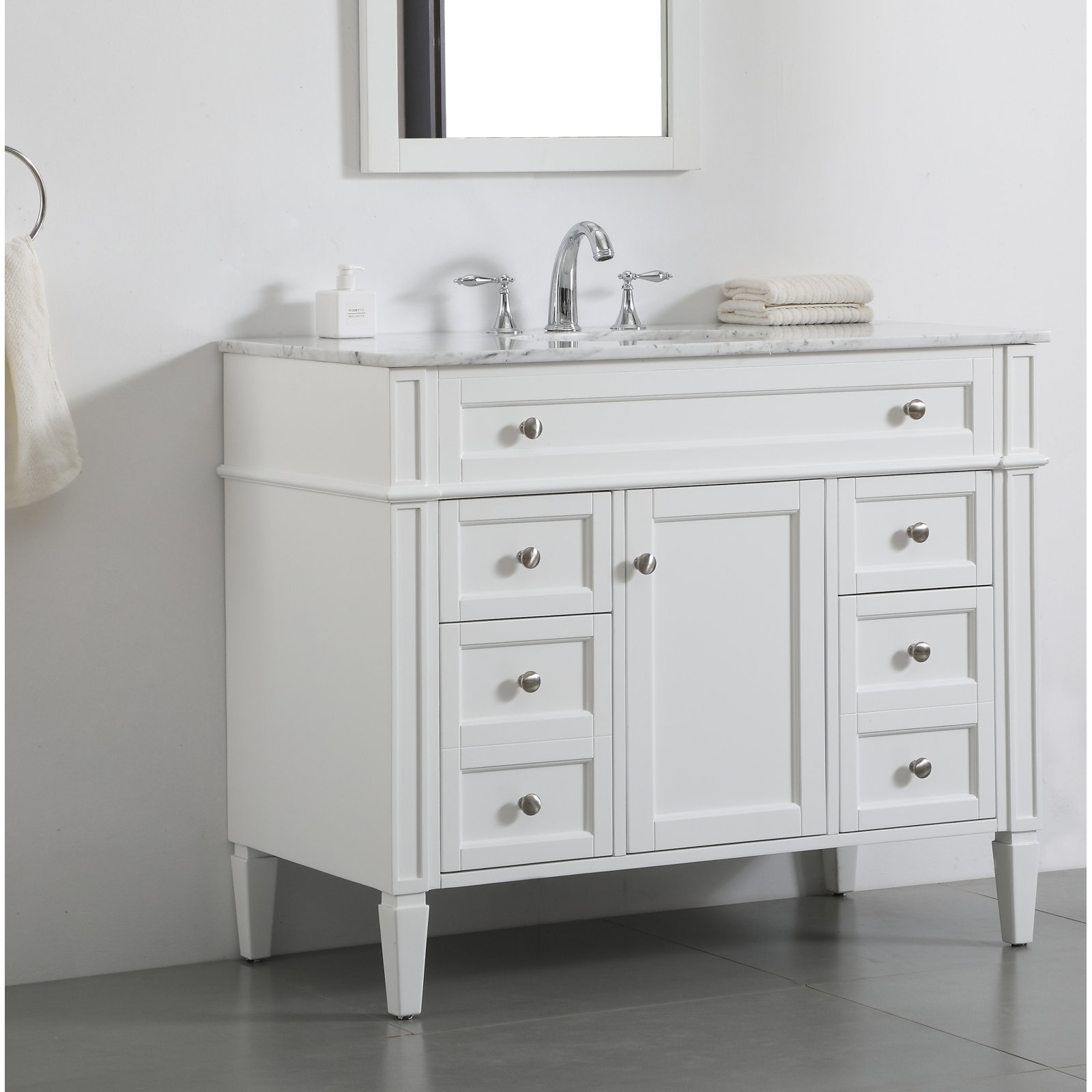 Rivers 42'' Single Bathroom Vanity, White