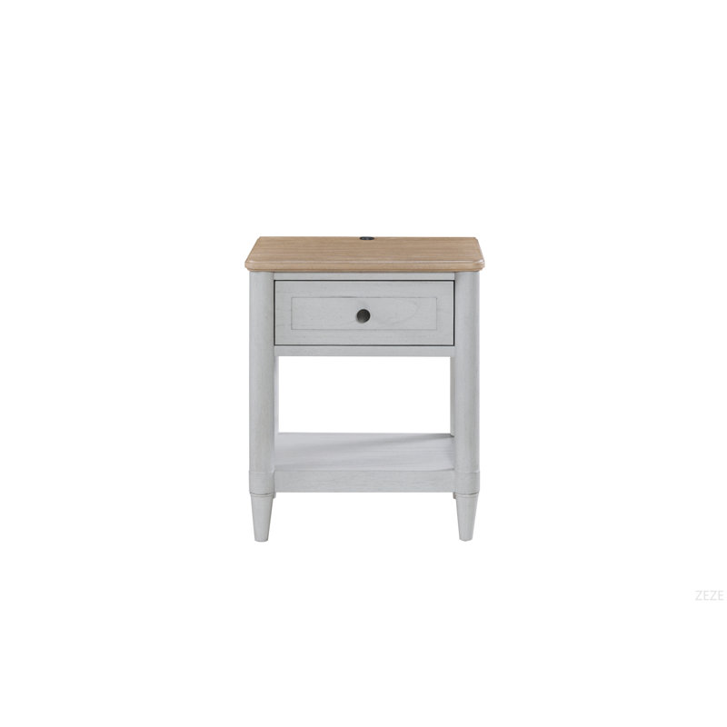 Small Teen Nightstand - Cement And Sand