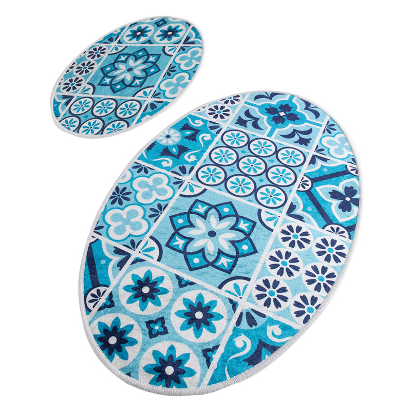 Ensemble de tapis de bain de qualité supérieure (2 pièces) en polyester antidérapant de 19,7 po x 23,6 po et de 23,6 po x 39,4 po | Antiallergique, anti-poussière et anti-taches, 700 gr / m² | Lavable à la machine, parfait pour la décoration de salle de bain