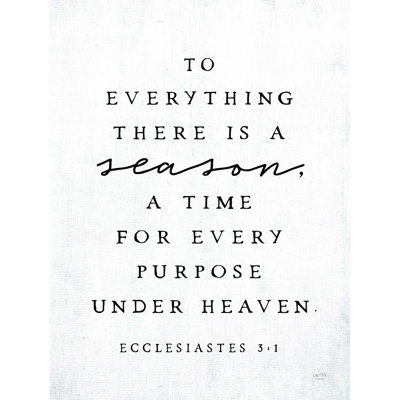 «To Everything There Is a Season», reproduction sur toile tendue