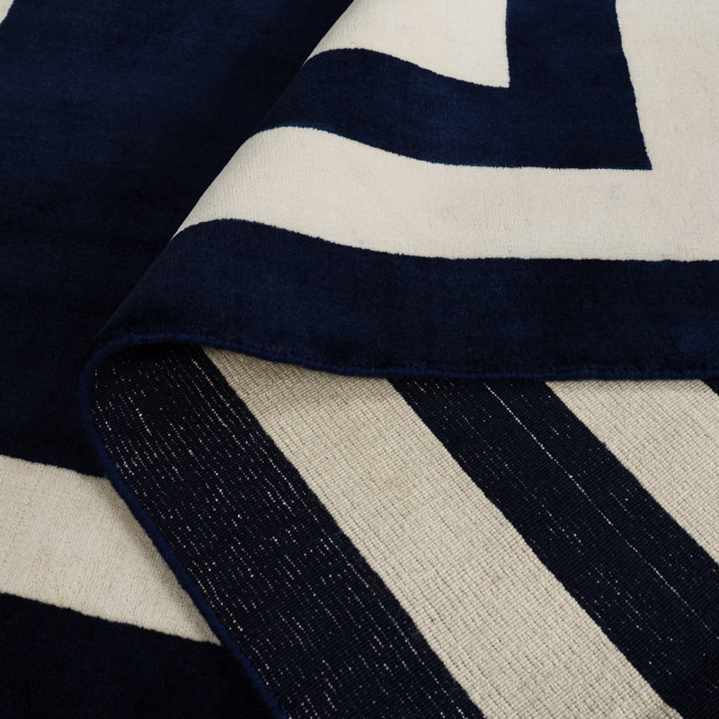 Ralph Lauren Fitzgerald Border Wool Geometric Rug, Rectangle 2' x 3'