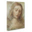 Head Of Christ by Leonardo Da Vinci - Wrapped Canvas Painting-61852402