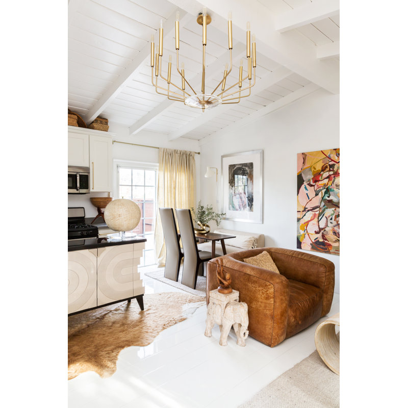 Gideon 10 - Light Chandelier, Polished Nickel