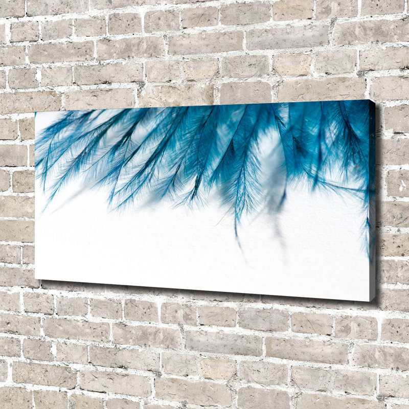 Blue Feathers - Wrapped Canvas Print