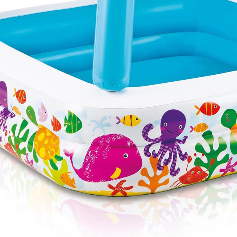 Intex Sunset Inflatable Baby Pool & Inflatable Ocean Scene Kids Pool