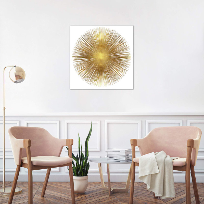 Sunburst by Abby Young - Print on Canvas, Wrapped Canvas, 30.48 cm H x 30.48 cm W, White