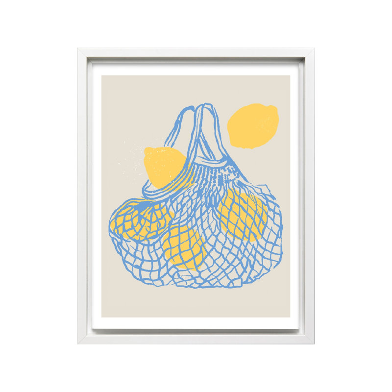 Sac de citrons, Canvas, 12"H x 16"W, White Framed