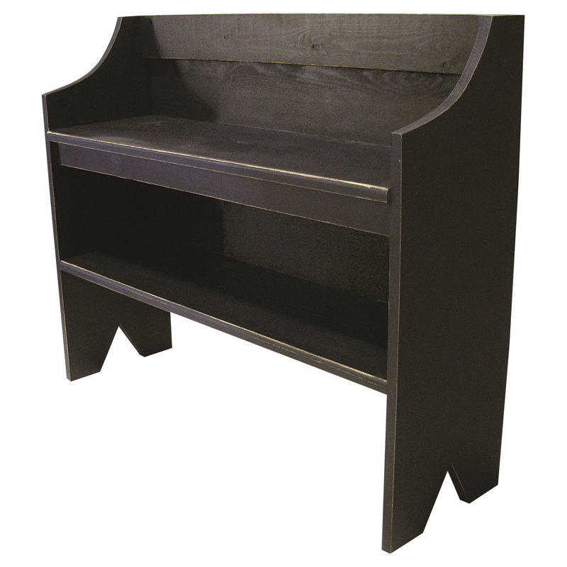 Caslin Solid Wood Storage Bench, Black