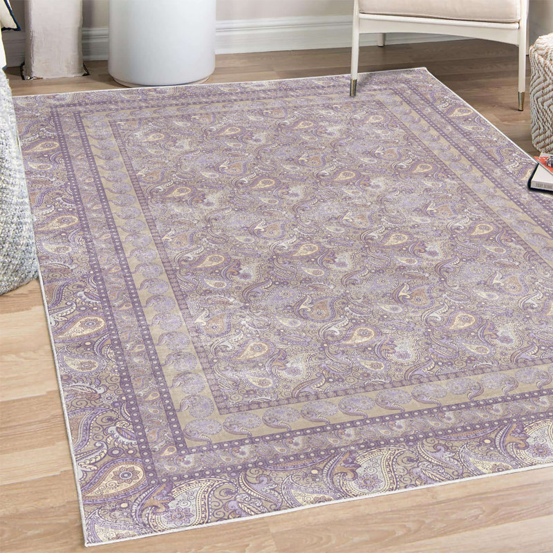 Tapis motif cachemire Ambesonne, Rectangle 4 pi x 5 pi 5 po