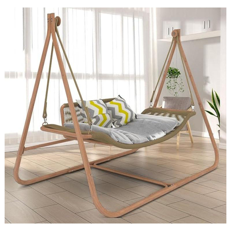 Chaise balançoire double avec support Sesalie
