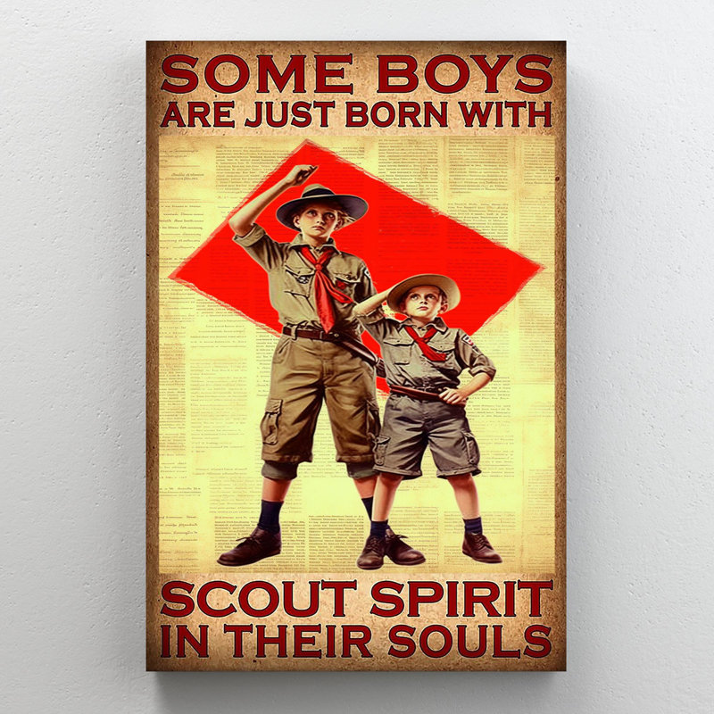 «Some Boy Are Just Born With Scout Spirit», impression sur toile, H 36 po x l 24 po x P 1,25 po