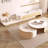 Brown Solid Wood Round Coffee Table