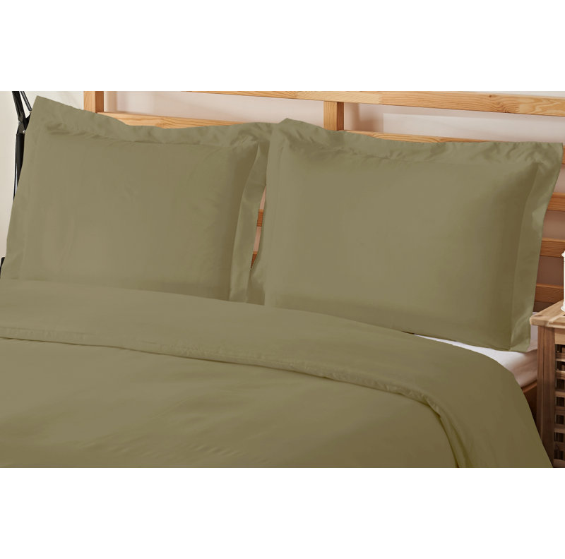 Polyester Duvet Cover, Sage, Queen Duvet Cover + 2 Standard Shams