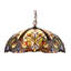 Luminaire suspendu de style victorien 2 lumières avec abat-jour 18 po Chloe Lighting Lennon - H 7,5 po
