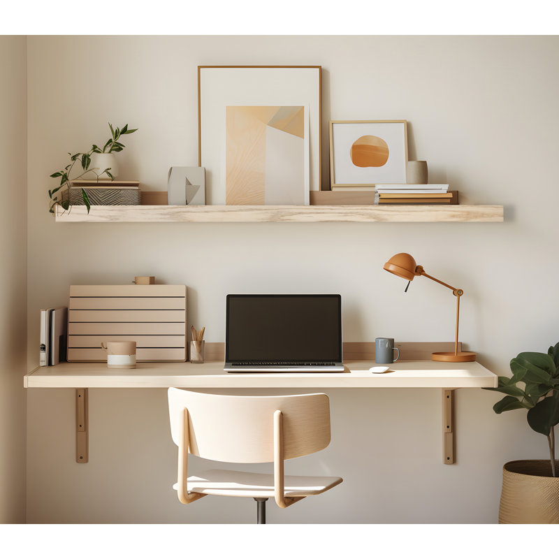 Emerald Lee Oak Floating Shelf, 3" H x 45" W x 6" D