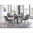 Royceton Concrete and Black Round Wood Top Dining Table