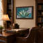 Art mural antique sur toile encadré doré pour le salon, la chambre à coucher, le bureau ou le vestibule - décoration murale décorative avec art botanique-129332628-129332626