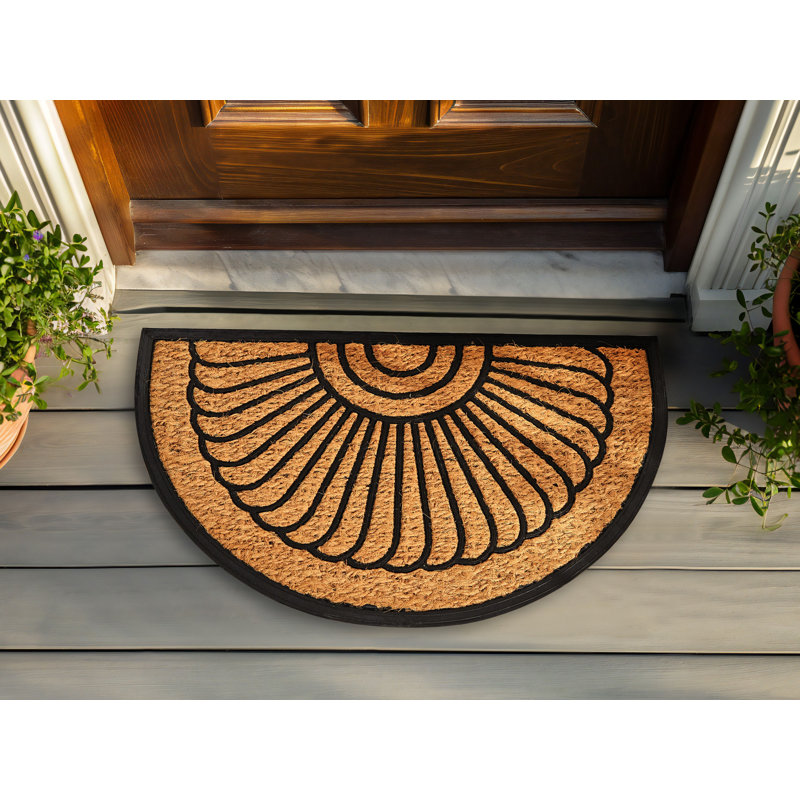 Yancey Non-Slip Geometric Indoor Doormat