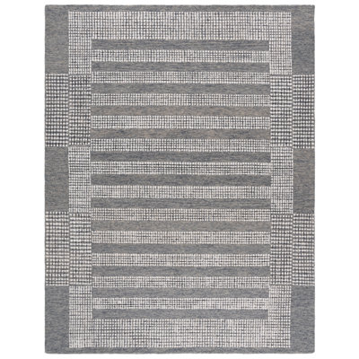 Striped Hand-Tufted Wool Area Rug