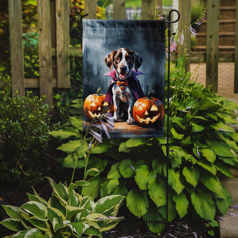 Drapeau de jardin chiot Halloween, Braque allemand à poil court