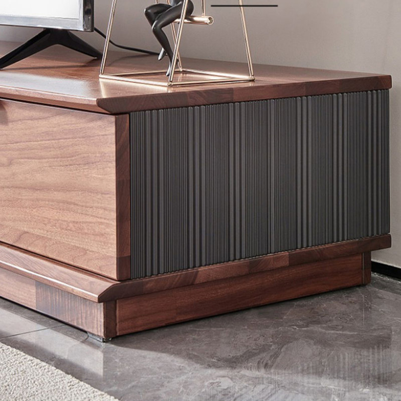 Meuble télé moderne en bois massif de style américain, L 70,87 po