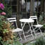 Ensemble bistro 3 pièces de table ronde pliable et chaises-1186249384