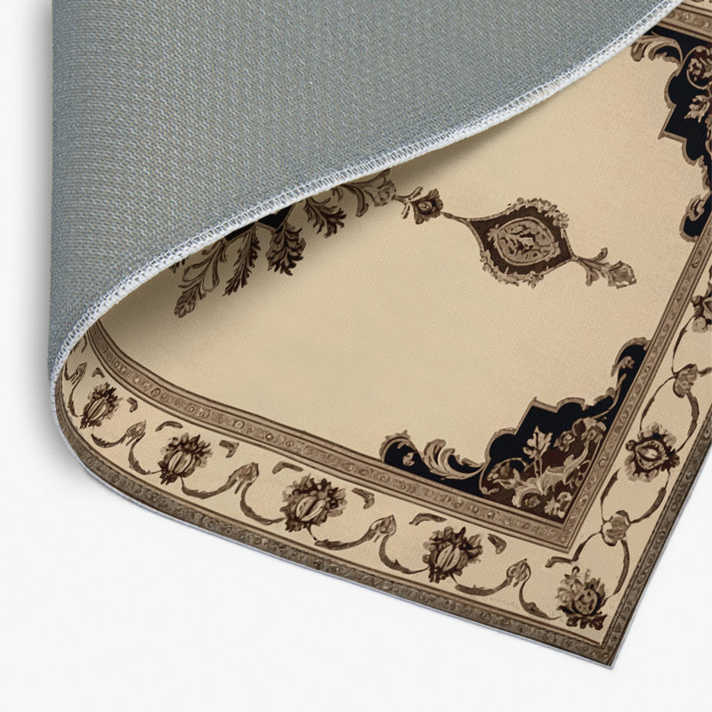 French Brown Indoor and Outdoor Area Rug, Rectangle 2' x 3'