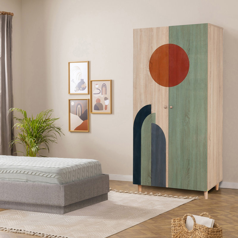 Berend 2 Door Manufactured Wood Wardrobe