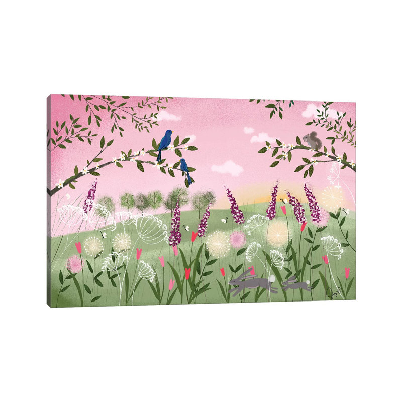 Spring Sunset by Joy Laforme - Wrapped Canvas Print, 20.32cm H x 30.48cm W x 1.91cm D